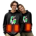 thumbnail image 2 of FRSASU Winter intelligent heating hooded sweatshirt with five zones for warmth and electric heating top, men's and women's electric heating clothing Black, 2 of 5