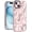 Abstract Women, variant on Wildflower Phone Case for iPhone 14 Cute Trendy Aesthetic Floral Design for Women & Girls - Military-Grade Drop Protection - Clear Hard Shell Protective Cover - Lavender