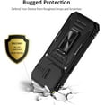 thumbnail image 5 of for iPhone 14 Pro Case with Slide Camera Cover Drop Tested Military Grade Heavy Duty Protective Durable Sturdy Rotate Ring Kickstand Phone Case for iPhone 14 Pro(Black), 5 of 14