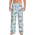 thumbnail image 2 of Goofa Colorful Sea Turtle Printed Soft Pajama Pants for Men, Wide Leg Comfy Casual Lounge Yoga Pants-Medium, 2 of 9