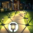 thumbnail image 3 of Solar Outdoor Lights, 12 Pack Solar Pathway Lights Waterproof, Landscape Lighting for Path Walkway Lawn Garden Yard Outside Décor, Black, 3 of 4