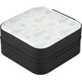 thumbnail image 3 of Coolnut Leather Jewelry Box Cartoon Christmas Tree Portable Mini Jewelry Storage Bag for Travel, Small Ring Case Earrings Organizer Necklaces Box for Women Girls Women Gifts, 3 of 7