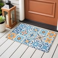 thumbnail image 4 of Bathroom Rugs 2x3 Ft, Blue Mediterranean Non Slip Area Rugs for Kitchen Bedroom Entryway, Vintage Moroccan Tiles Texture Washable Carpet Runner Rug Floor Mats for Bedroom Home Decor, 4 of 8