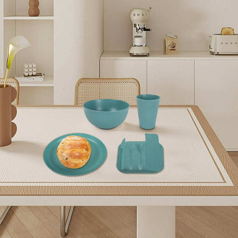 Straw Tableware Set Outdoor Portable 8-Piece Dining Kit Eco