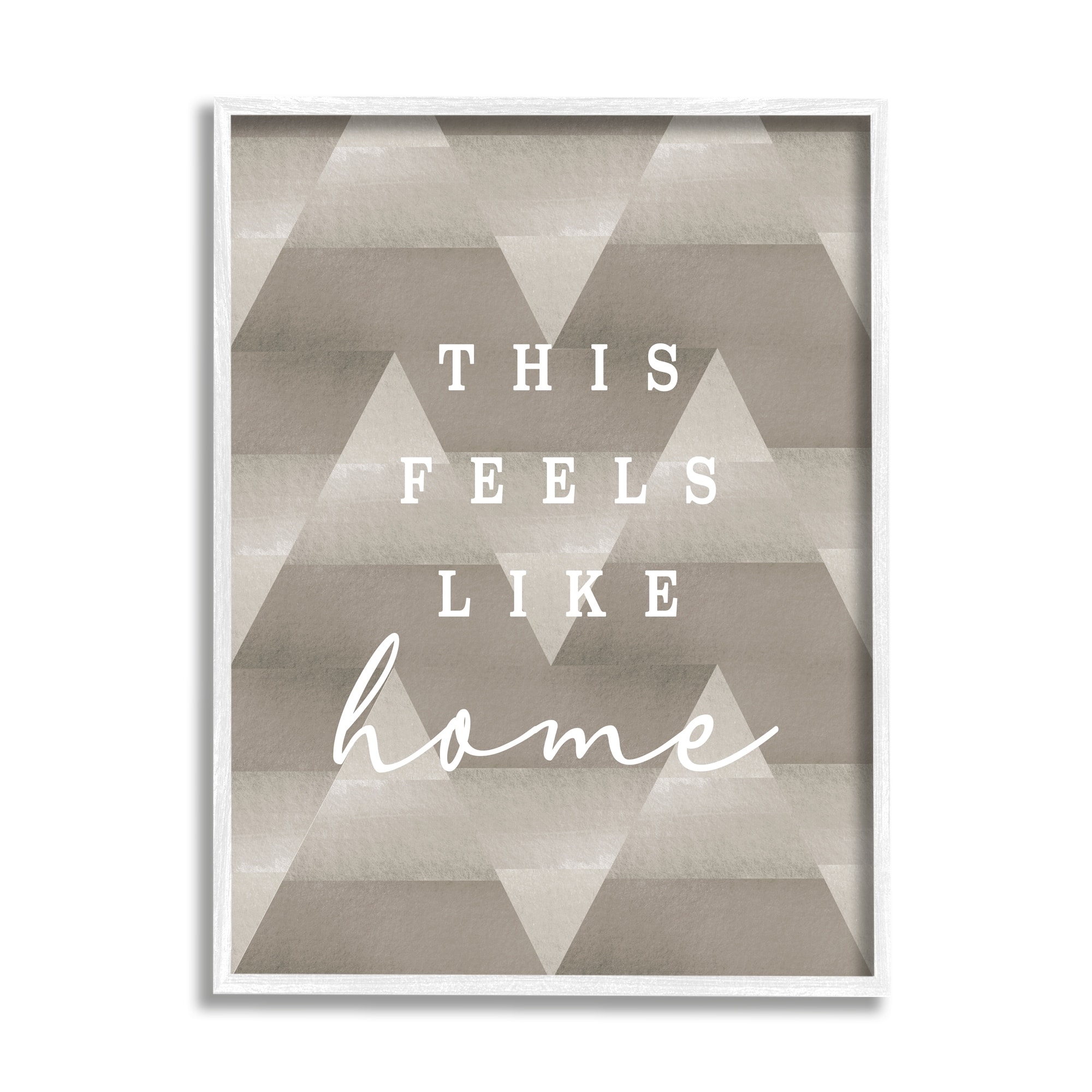 Stupell Industries This Feels Like Home Mountain Pattern Typography Framed Wall Art, 16 x 20, Design by Lil' Rue