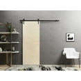 thumbnail image 3 of Sturdy Barn Door 36 x 96 inches | Planum 0010 Natural Veneer | 6.6FT Rail Hangers Heavy Hardware Set | Solid Panel Interior Doors, 3 of 6
