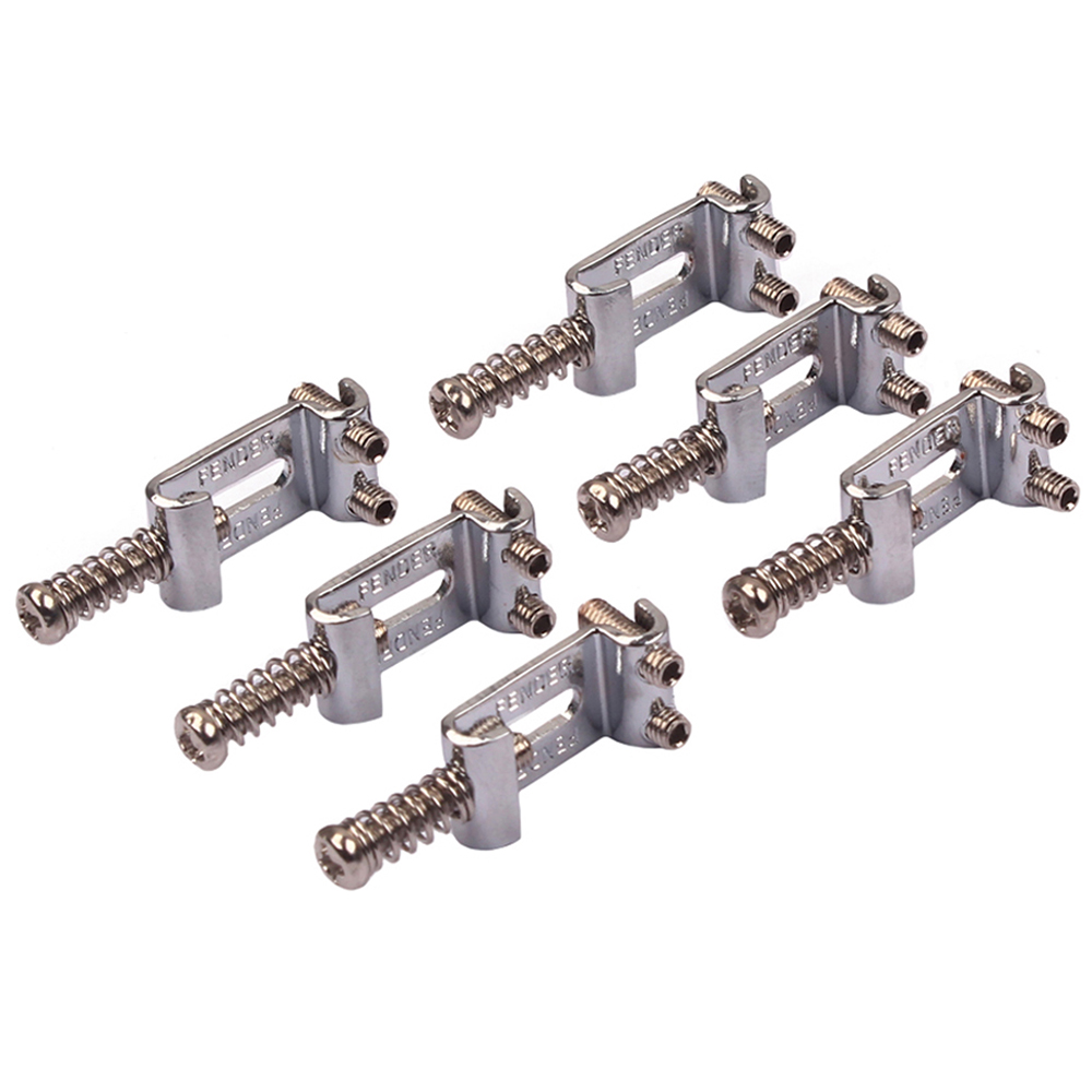6pcs Metal Roller Saddles for Single Tremolo System Electric Guitar