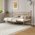 thumbnail image 5 of NNV Victorian Metal Twin Daybed, Metal Bed Frame, Mattress Foundation Gold - Twin, 5 of 5