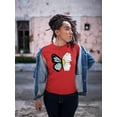 thumbnail image 2 of Half Butterfly Half Daisy T-Shirt Women -Image by Shutterstock, Female 5X-Large, 2 of 4