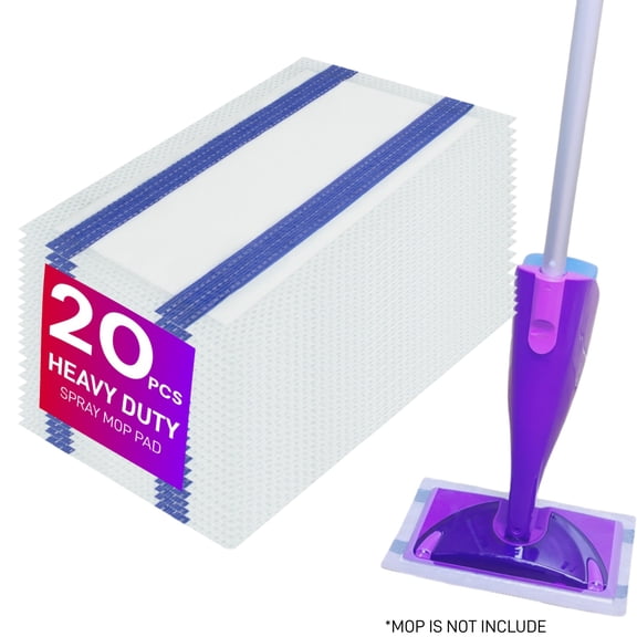 Mop Pad Refill Compatible with SwifferWet Jet Spray Mop, Wet Jet Mopping Pads for All Purpose Multi Surface Hardwood Floor Cleaning, 4 Layers Thickened and Super Absorbent, 20 Count.