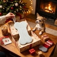 thumbnail image 5 of Dog Christmas Stocking, Knit Christmas Stocking for Dogs, Bone Shape Dog Stocking Christmas Large Pet Stockings Hanging Dog Christmas Stocking for Dogs Cats Pets, 5 of 6