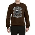 thumbnail image 2 of Lucky 7 Live to Ride Bikes Booze Broads USA Est 1903 | Mens Fashion Crewneck Graphic Sweatshirt, Brown, Small, 2 of 4