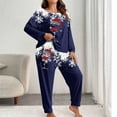 thumbnail image 2 of Posijego Christmas Pajama Sets for Women 2 Pieces Plus Size Loungewear Long Sleeve Tops Pants Sleepwear, 2 of 4