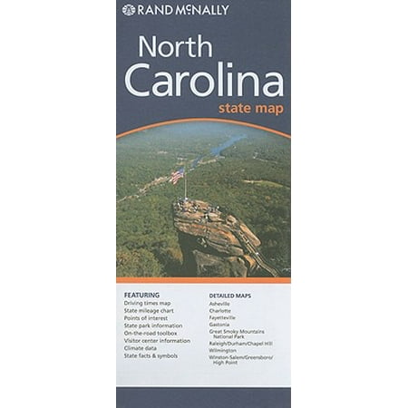 Rand mcnally north carolina state map - folded map: (Best Places To Go In North Carolina For Christmas)