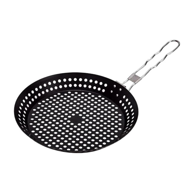 Billuyoard Frying Pan Roasting Plate Grill Basket Meat for Seafood Steak Veggies Herramientas y accesorios para hornear Tipo 5