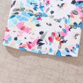thumbnail image 5 of Spring Outfits Girls Kids Summer Floral Printing Flying Sleeve Top Striped Style Shorts 2Pcs Outfits Girl Clothes Blue 7 Years-8 Years, 5 of 7
