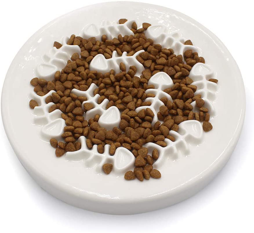Cat Slow Feeder Bowl - 8.8'' Pet Slow Eating Cat Bowl, Cat Puzzle