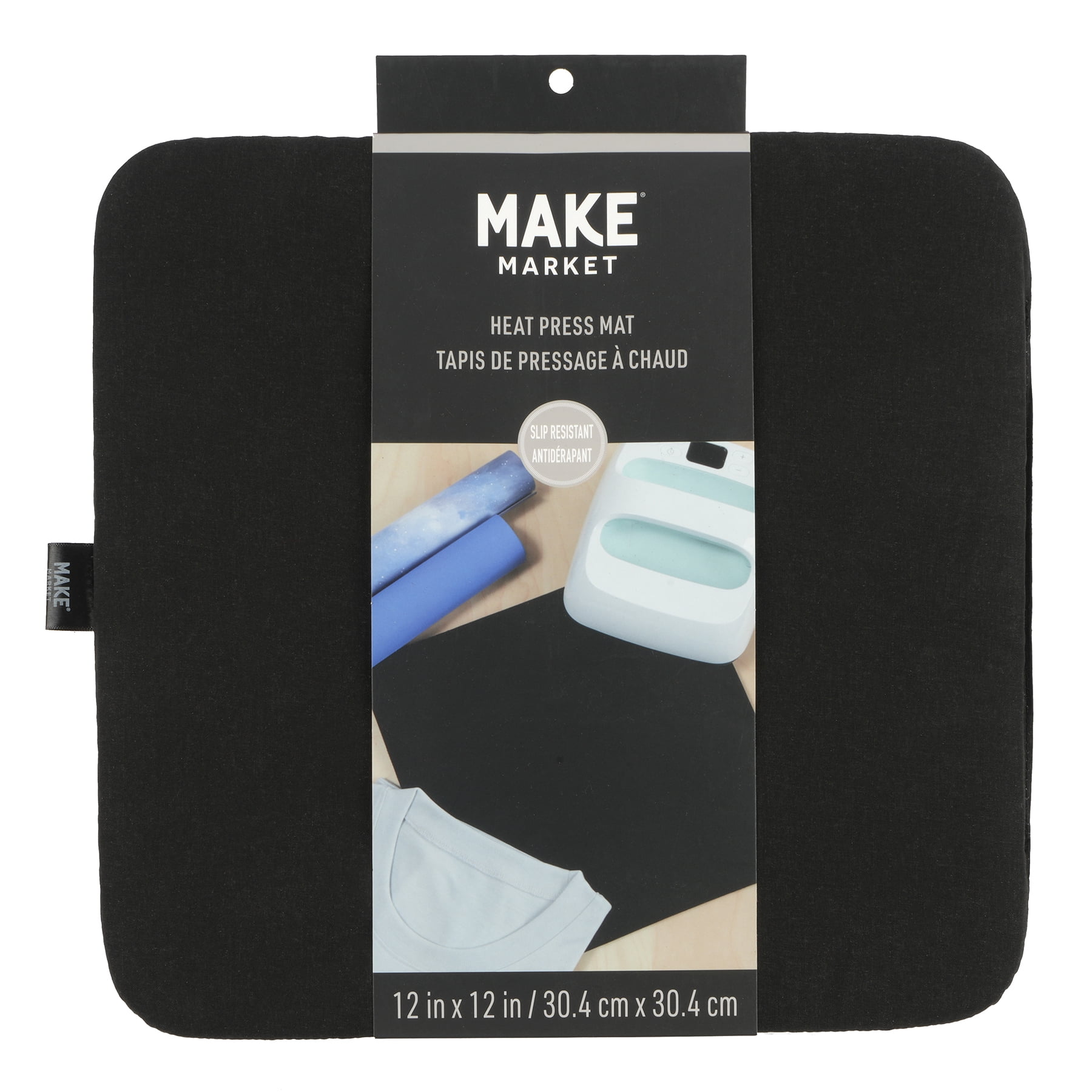 Heat Press Mat by Make Market – 12" x 12" Slip-Resistant Surface for Sublimation - HTV & Heat Gun Projects - Heat Resistant up to 400°F - Spot Clean Only - 12 Pack