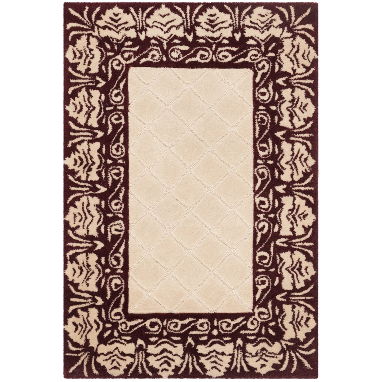 SAFAVIEH Total Performance TLP755C Ivory / Maroon Rug - Walmart.com