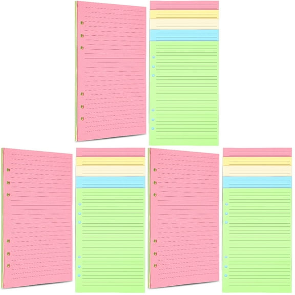 GOOHOCHY  3 Pieces Thick 6 Hole Planner Refill Binder Note Book Filler Paper