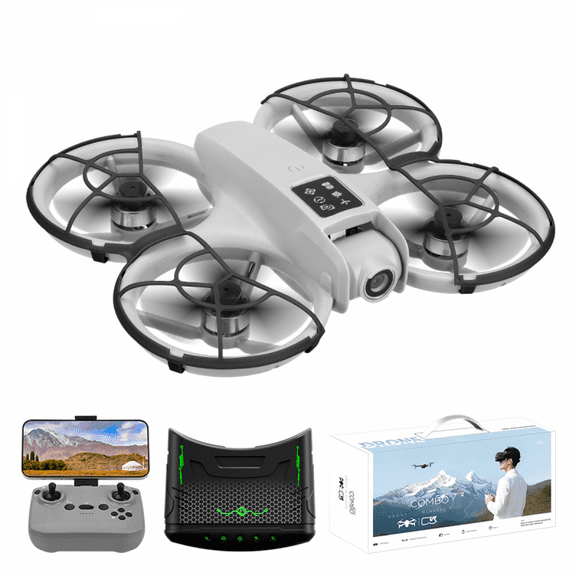 Remote Control Drone with Camera Toys for Adults, HD FPV Drones Camera with Lights, RC Quadcopters Airplane for Kids Ages 8-12