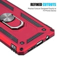 thumbnail image 3 of Kaleidio Case For Samsung Galaxy A51 4G [Hybrid Armor] Rubberized Shockproof [Ring Stand] 2-Piece Protector Cover [Red/Black], 3 of 7