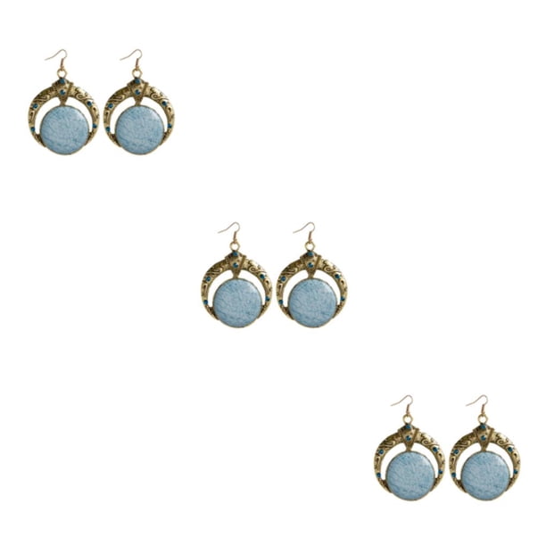 Qarigey Collar de piedra de cristal hecho a mano de aleación, colgante de estilo bohemio para mujer, collar de regalo para mujer E055-Blue Type1 NO1