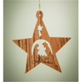 thumbnail image 1 of Earthwood 166748 3 in. Olive Wood Star with Nativity Ornament, 1 of 1