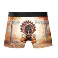 thumbnail image 2 of Happy Thanksgiving Pitbull Turkey Costume Pumpkins Autumn Leaves All Over Print Boxer Briefs Underwear for Men Dad Terrier Dog Lover - 13014, 2 of 6