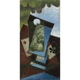 thumbnail image 2 of Juan Gris 9x14 Black Ornate Wood Framed Double Matted Museum Art Print Titled: Ace of Clubs and Four of Diamonds (1912), 2 of 5