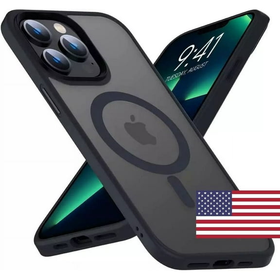 SamsMax LLC MagSafe iPhone 14 Pro Max Case Wireless Charging Magnetic Phone Case Matte, Anti-Scratch 6.7 Inch, Black