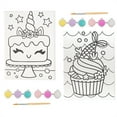Hello Hobby Paint Your Own Mermaid and Cupcake Canvas Assortment, Each