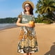 thumbnail image 4 of Easygdp Skeleton Cowboy And Guitar para Vestido Transpirable de Mujer, Vestido Suelto de Manga Corta con Pliegues y Bolsillos para el Verano, 4 of 6