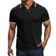 thumbnail image 4 of Camisa de manga corta con solapa para hombre: corte holgado informal, poliéster transpirable, ideal para fiestas de verano y uso diario., 4 of 6