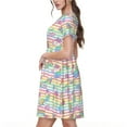 thumbnail image 2 of Disketp Cute Unicorn para Vestido de Manga Corta para Mujeres, Vestidos de Verano para Mujeres, Casual y Holgado para la Playa, 2 of 6