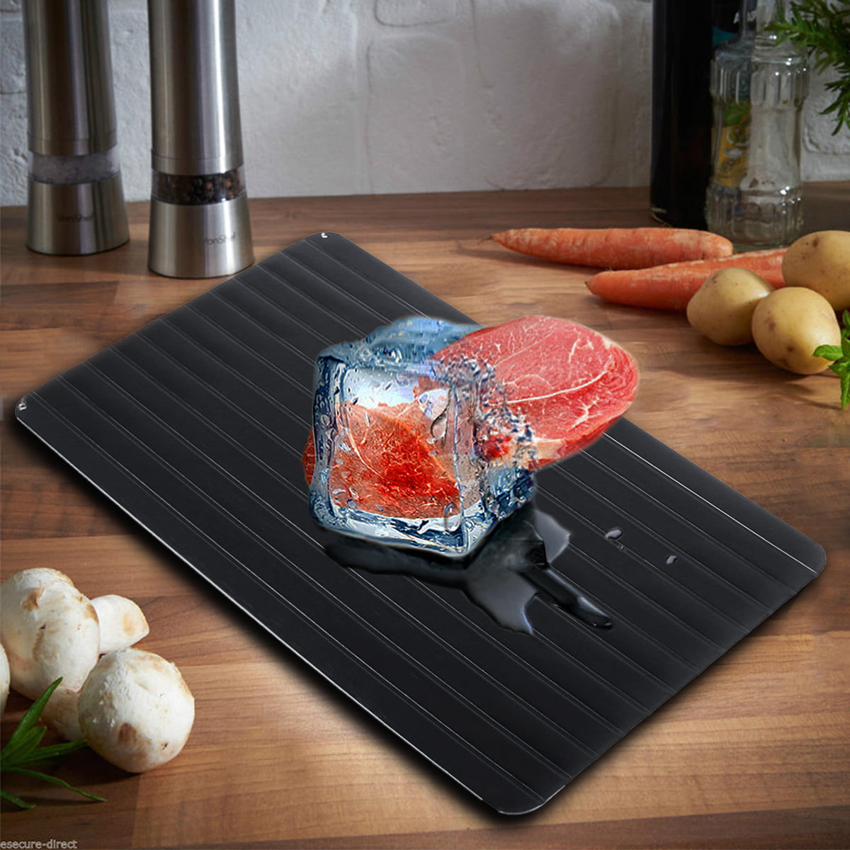 No Microwave,100% Natural-Non Stick & Dishwasher Safe No Electricity Required joyliveCY Quick Thaw Plate No Chemicals Aluminum Defrost Board Rapid Thawing Tray,Defrost Plate Thaws 