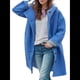 thumbnail image 3 of Chaqueta Cortavientos Informal con Capucha y Botonadura Sencilla de Invierno para Mujer Azul L, 3 of 6