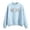 ZB Light Blue, variant on Womens Brooklyn Letter Sweatshirts Crewneck Long Sleeve Varsity Style Relaxed Fit Pullover Tops Casual Shirts
