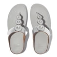 thumbnail image 4 of FitFlop Women's Fino Resin Hoop Leather Toe Post Wedge Sole Thong Sandals, 4 of 7