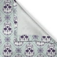 thumbnail image 4 of Ambesonne Geometric Valance Pack of 2, Floral Damask Skulls, 42"X12", Pale Blue Purple White, 4 of 5