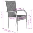 thumbnail image 4 of vidaXL 7 Piece Garden Dining Set Grey and Black, 4 of 5