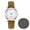 Brown, variant on Retro Automatic Ladies Luminous Watch, 32mm Small Dial Self-Winding Mechanical Wristwatch for Women, No Battery Needed, Imitation Leather Strap Brown