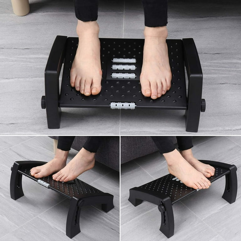 New Foot Rest Under Desk Rocking Foot Stool with Massage Surface Ergonomic Desk  Footrest with Roller