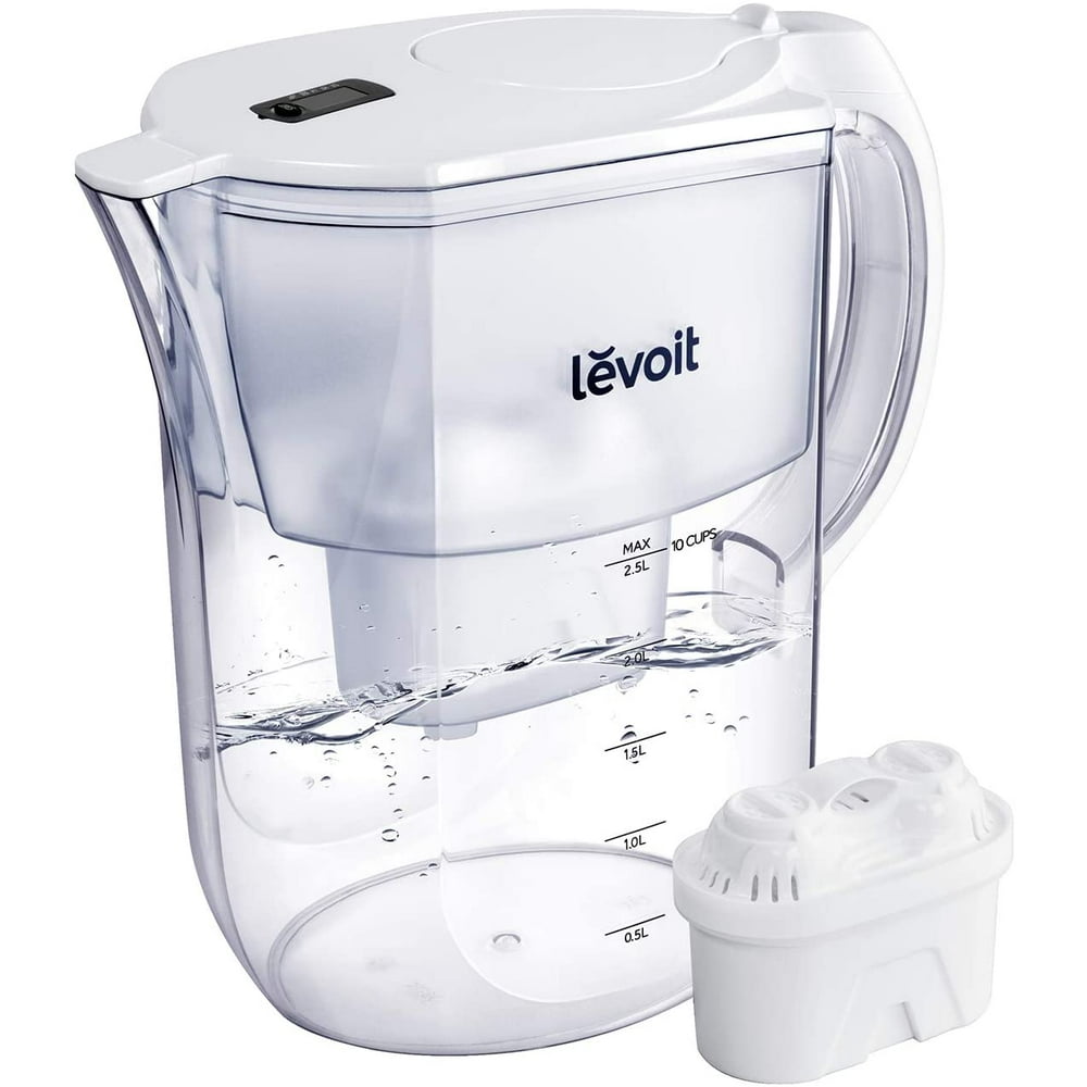 Levoit LV110WP Water Filter Pitcher, 10 Cup Large - Walmart.com ...