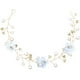 thumbnail image 1 of KAKOWELY Diadema con flores de boda y perlas sintéticas para mujer, accesorio para novia, 1 of 5