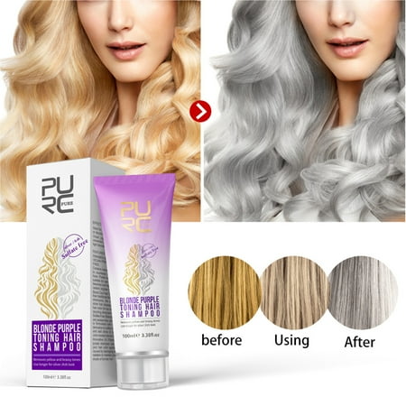 Blonde Purple Hair Shampoo Removes Yellow And Brassy Tones For