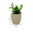 thumbnail image 5 of Wiki 15 Inch Self Watering Planter, Handwoven Rattan Wicker, Beige, 5 of 5