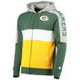 thumbnail image 2 of Men's Starter Green/Gold Green Bay Packers Playoffs Color Block Full-Zip Hoodie, 2 of 3