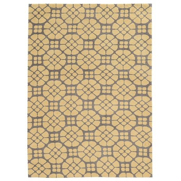 Hawthorne Collection 5' x 7' Hand Tufted Rug in Gray and Butter