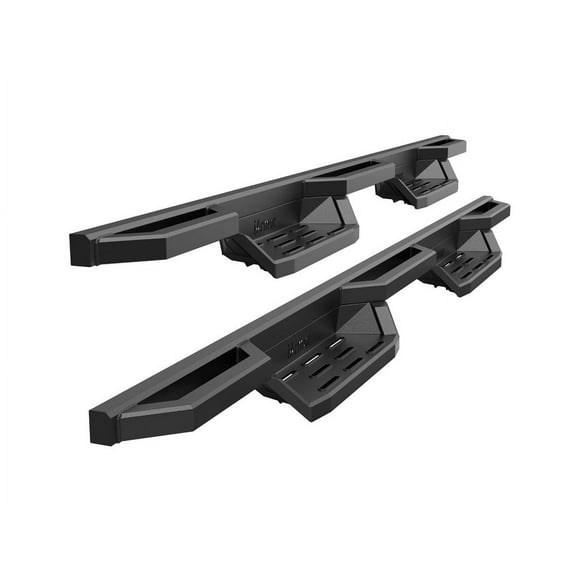 APS Stainless Steel 6.5in Nerf Bars Pocket Steps Square Tube Rocker Guards Compatible with Dodge Ram 1500 Quad Cab 19-25